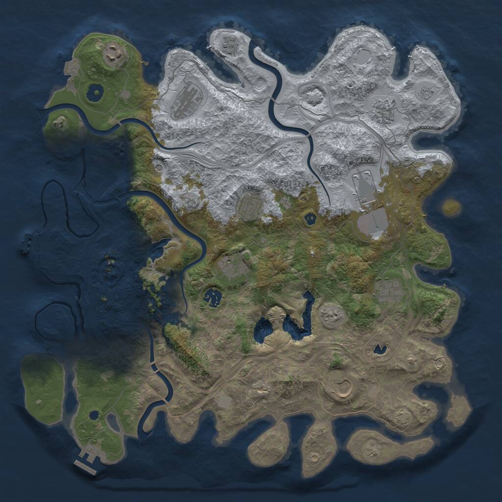 Rust Map: Procedural Map, Size: 4250, Seed: 1537295395, 16 Monuments