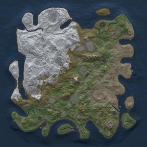 Thumbnail Rust Map: Procedural Map, Size: 4000, Seed: 608315235, 20 Monuments