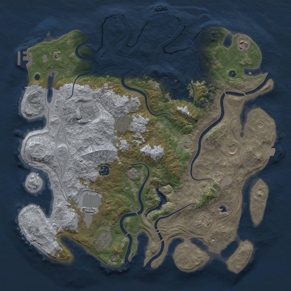 Rust Map: Procedural Map, Size: 4250, Seed: 2080932388, 15 Monuments