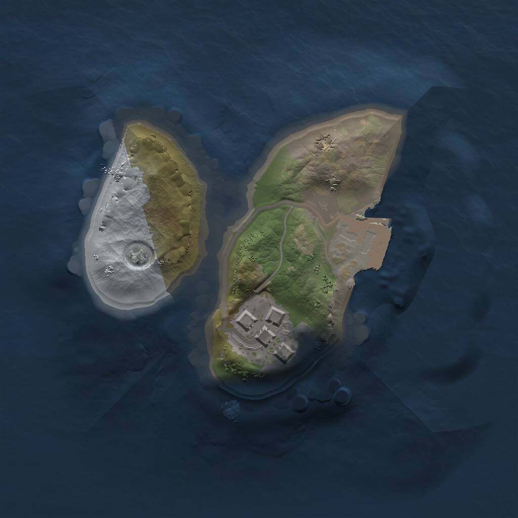 Rust Map: Procedural Map, Size: 1169, Seed: 1169, 2 Monuments