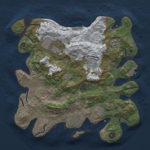 Thumbnail Rust Map: Procedural Map, Size: 3500, Seed: 3681, 17 Monuments