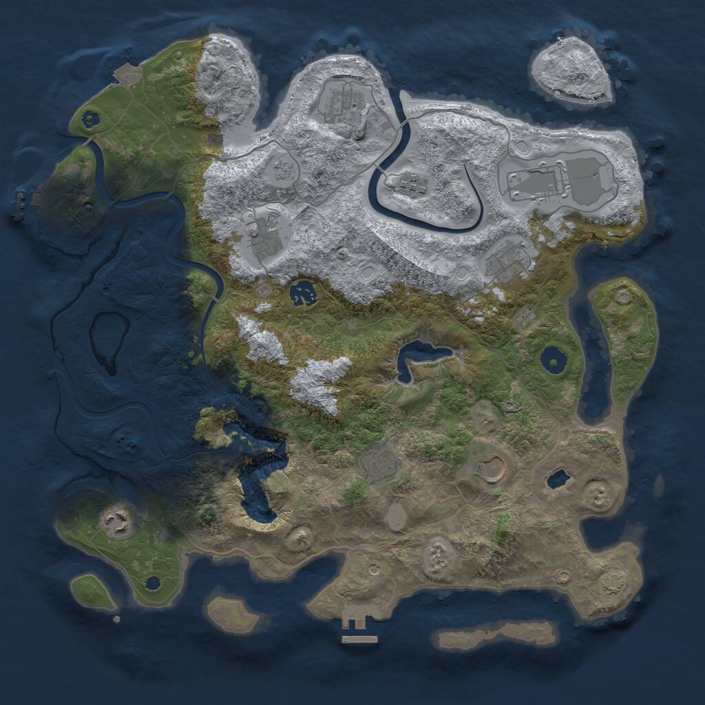 Rust Map: Procedural Map, Size: 4000, Seed: 1581467225, 15 Monuments