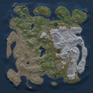 Thumbnail Rust Map: Procedural Map, Size: 4000, Seed: 83, 15 Monuments