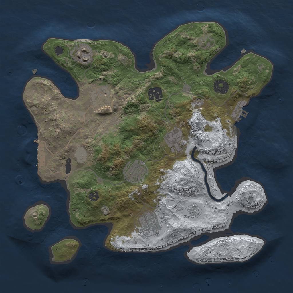 Rust Map: Procedural Map, Size: 2900, Seed: 445, 15 Monuments