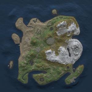 Thumbnail Rust Map: Procedural Map, Size: 3000, Seed: 1254, 14 Monuments