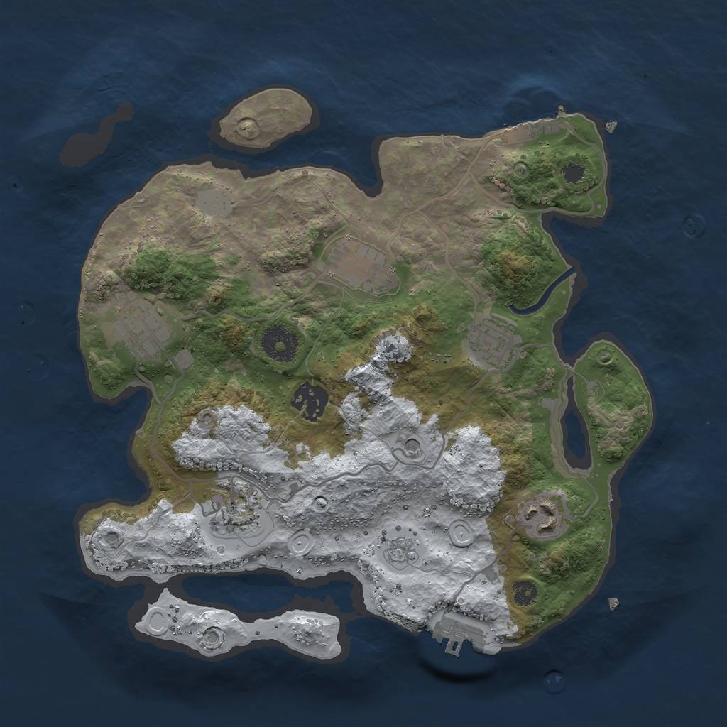 Rust Map: Procedural Map, Size: 3000, Seed: 1774148249, 15 Monuments