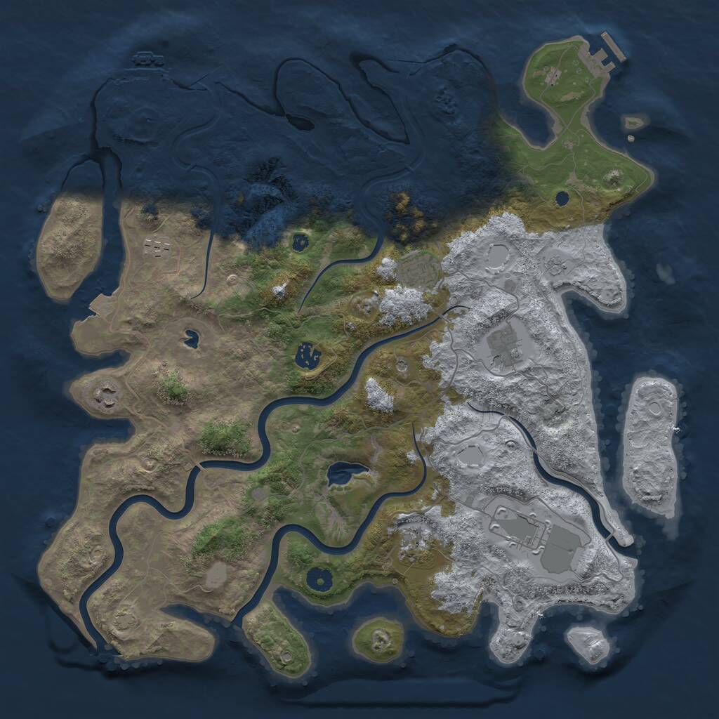 Rust Map: Procedural Map, Size: 4200, Seed: 1879678359, 13 Monuments