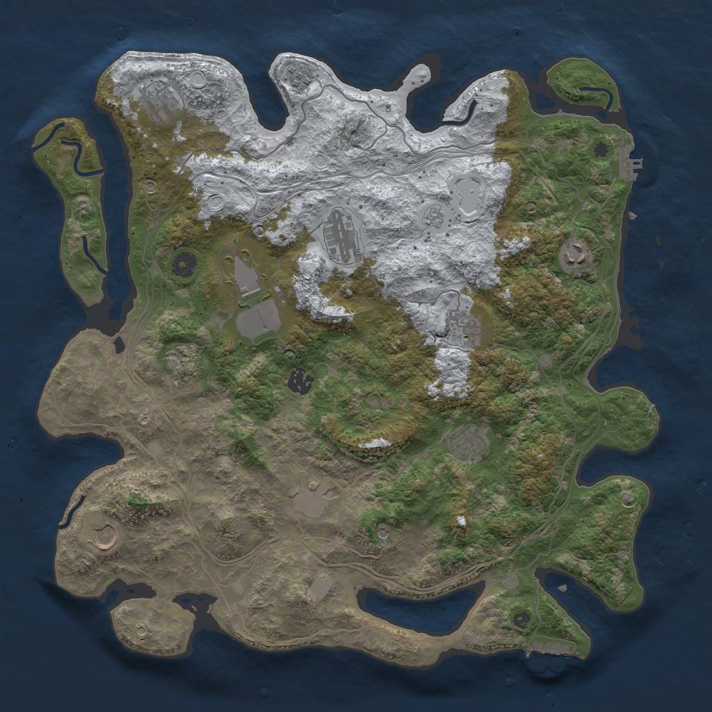 Rust Map: Procedural Map, Size: 4250, Seed: 92644003, 20 Monuments