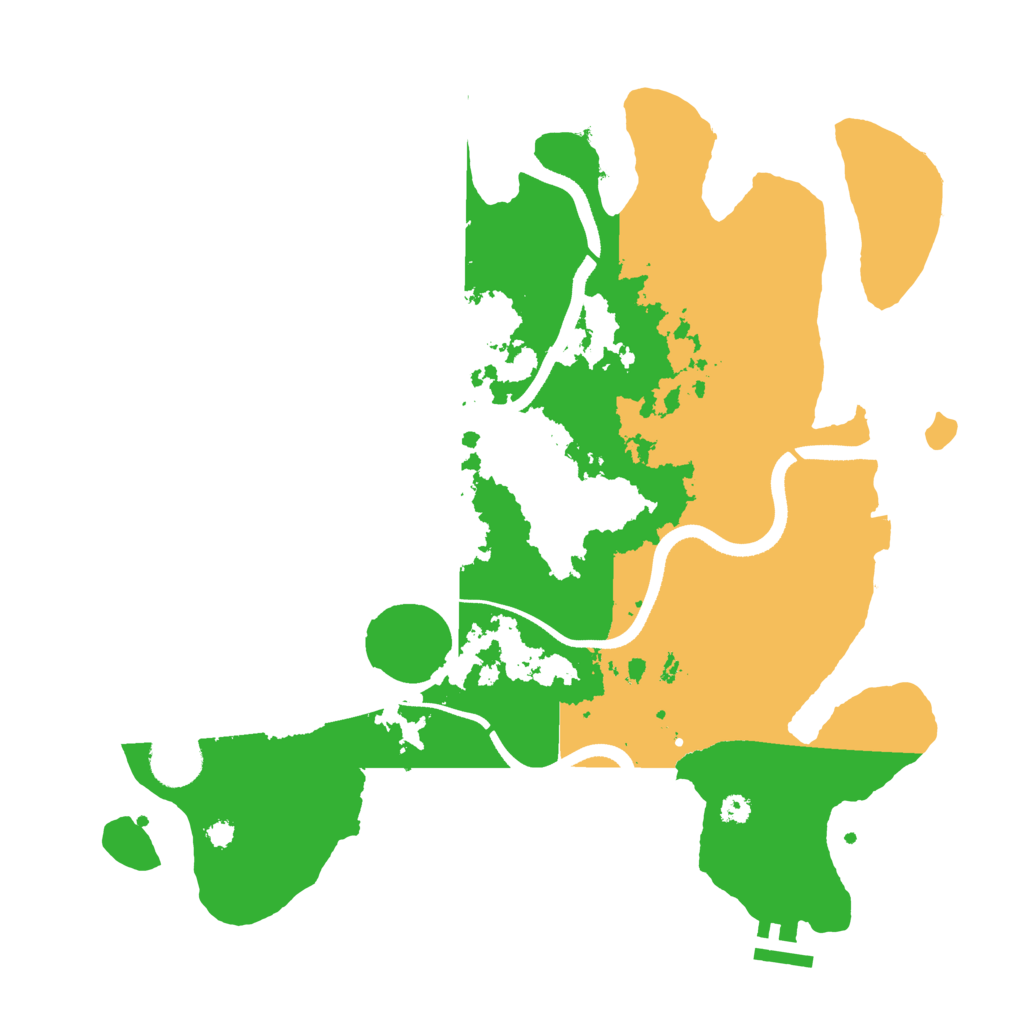 Biome Rust Map: Procedural Map, Size: 3500, Seed: 215058521