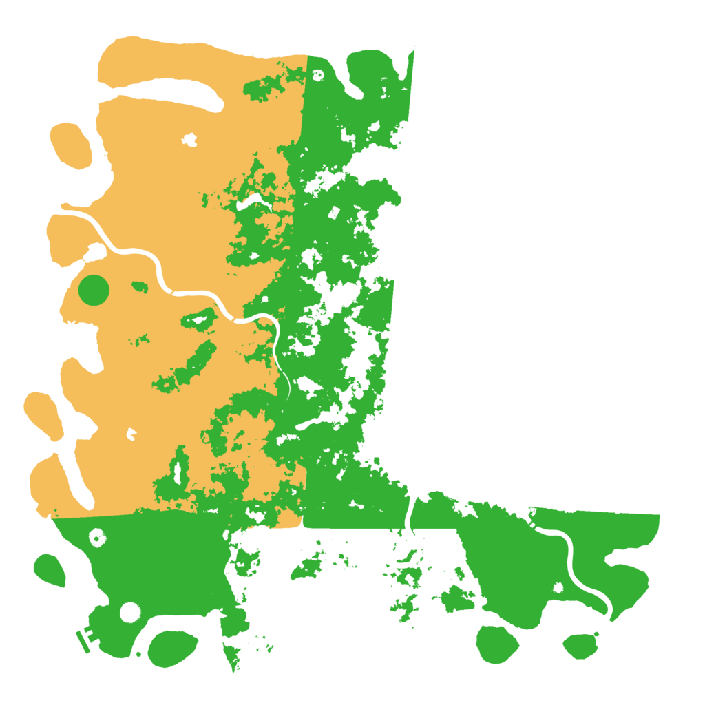 Biome Rust Map: Procedural Map, Size: 6000, Seed: 1236577721
