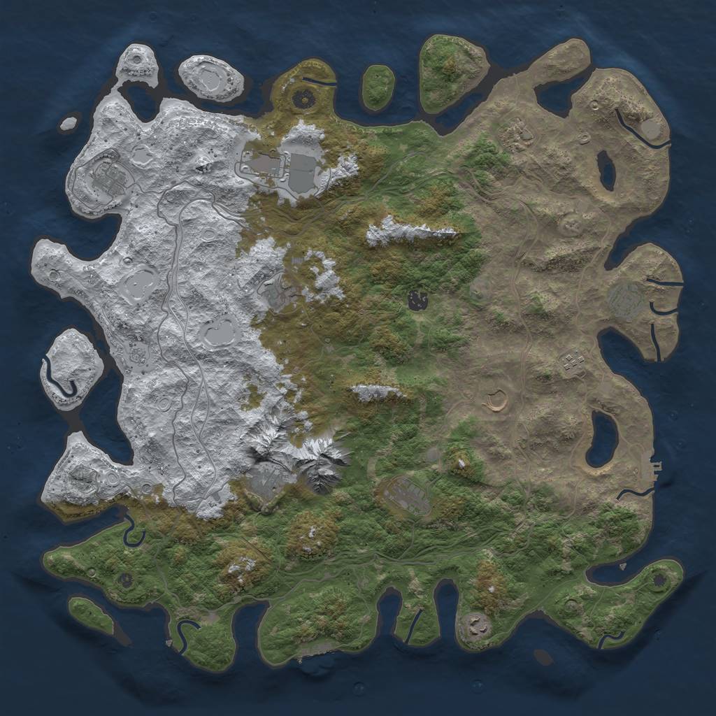 Rust Map: Procedural Map, Size: 5000, Seed: 15051987, 20 Monuments