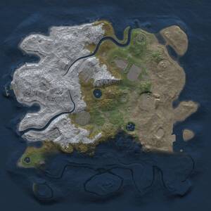 Thumbnail Rust Map: Procedural Map, Size: 3500, Seed: 520, 12 Monuments