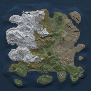 Thumbnail Rust Map: Procedural Map, Size: 3500, Seed: 520, 18 Monuments