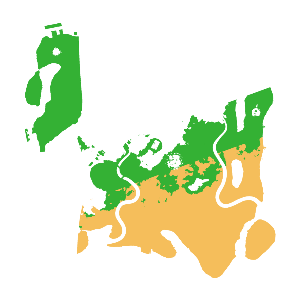 Biome Rust Map: Procedural Map, Size: 3500, Seed: 20220521