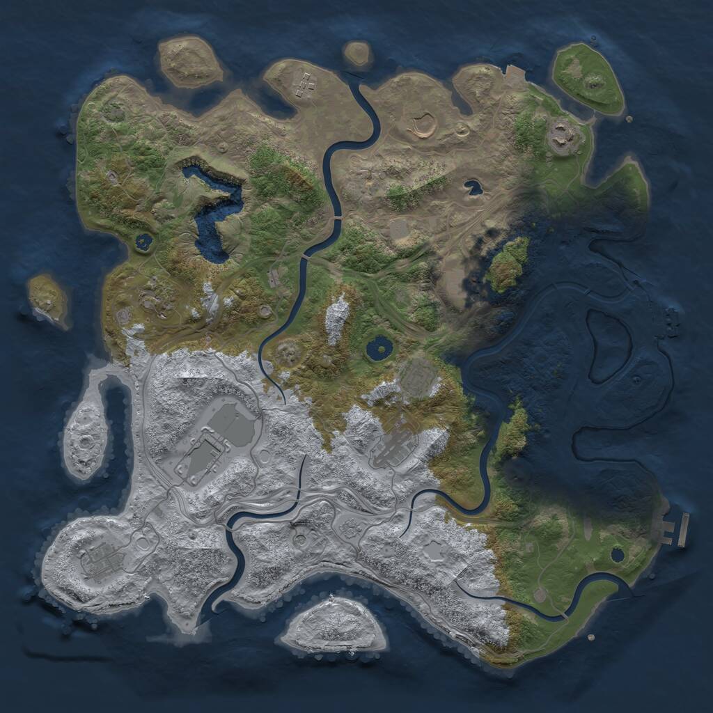 Rust Map: Procedural Map, Size: 4250, Seed: 79521, 15 Monuments