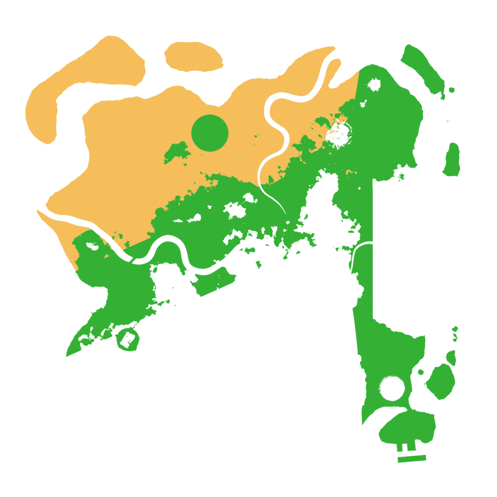 Biome Rust Map: Procedural Map, Size: 3550, Seed: 537423