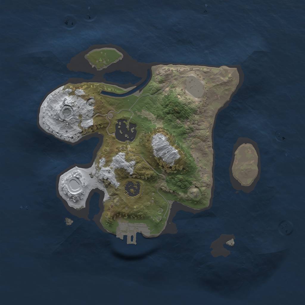 Rust Map: Procedural Map, Size: 2000, Seed: 836429099, 7 Monuments