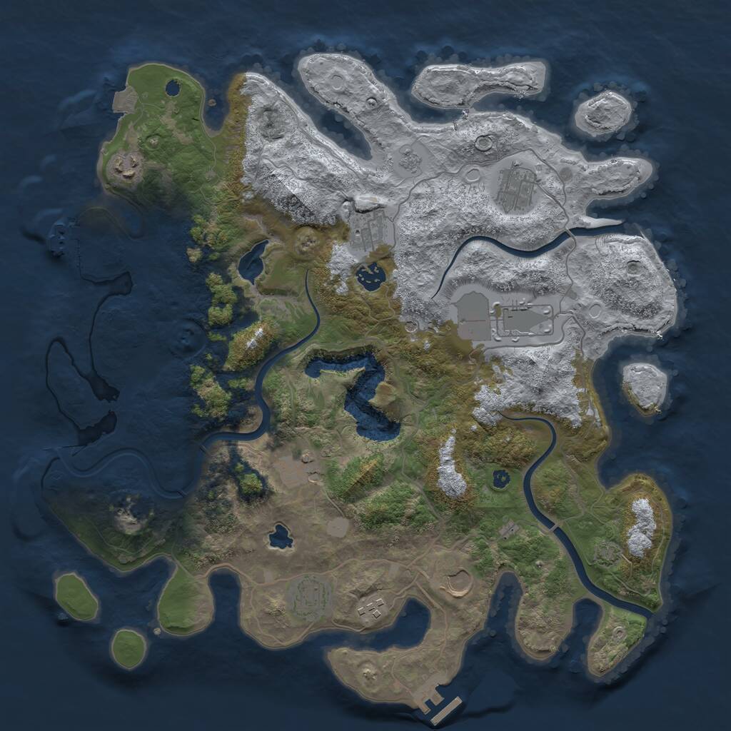 Rust Map: Procedural Map, Size: 4000, Seed: 147063, 15 Monuments