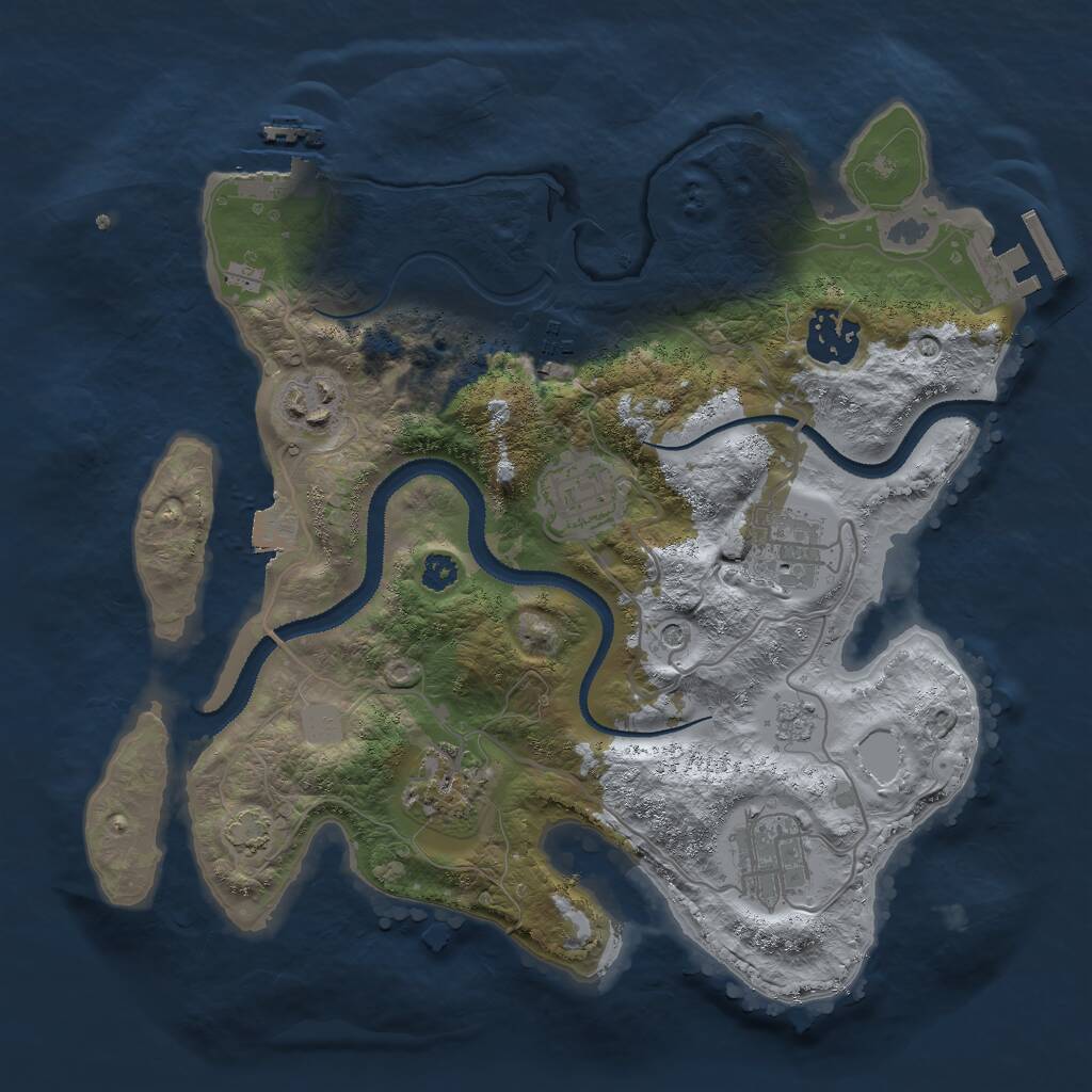 Rust Map: Procedural Map, Size: 3000, Seed: 352, 13 Monuments