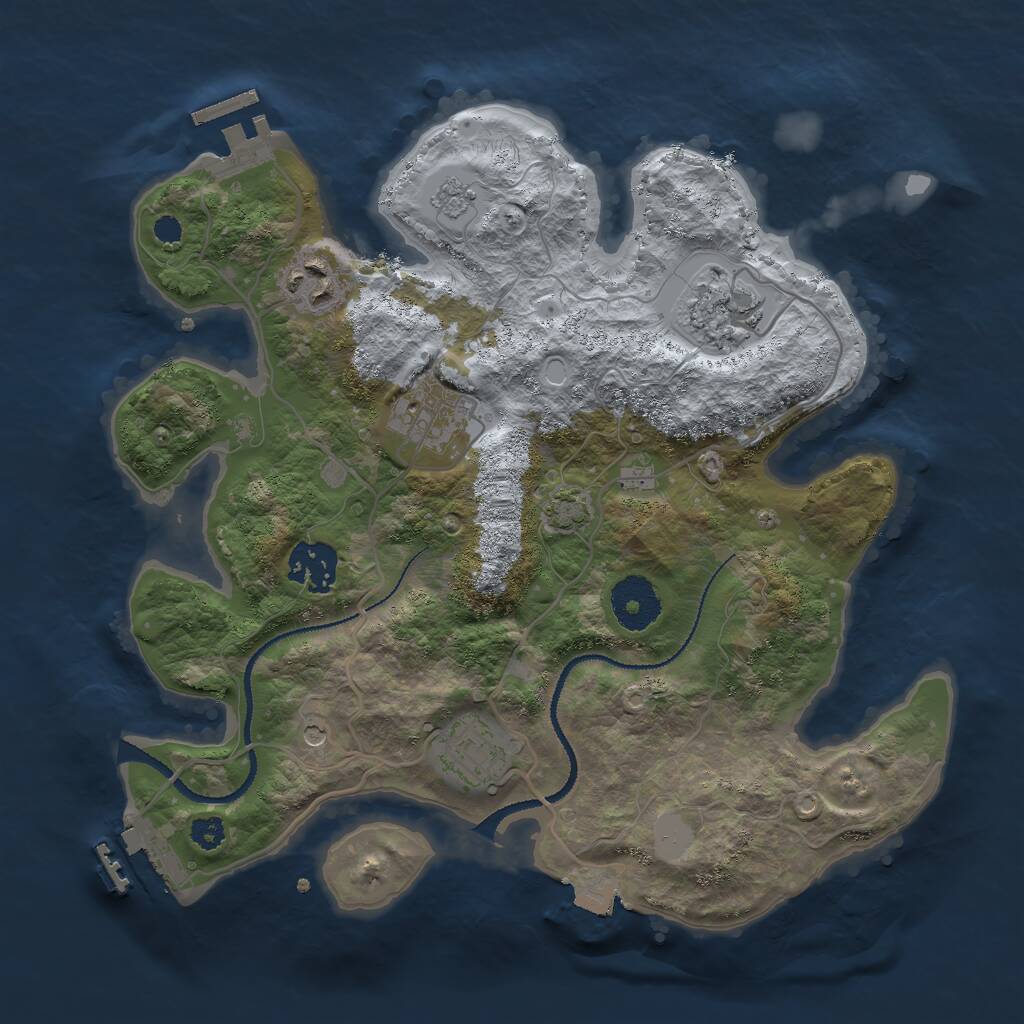 Rust Map: Procedural Map, Size: 3010, Seed: 13825, 11 Monuments