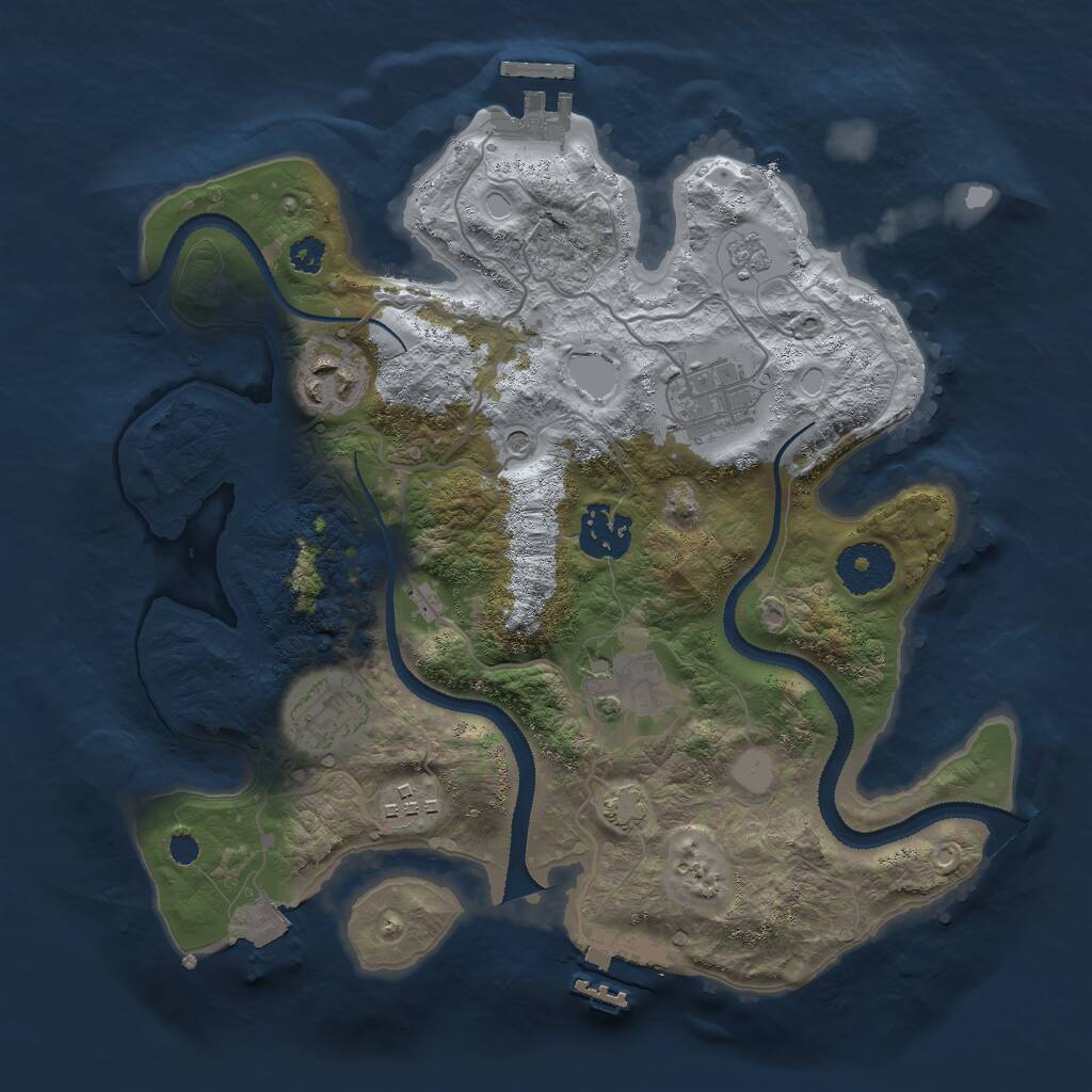 Rust Map: Procedural Map, Size: 3010, Seed: 13825, 12 Monuments