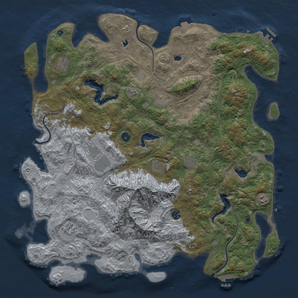 Rust Map: Procedural Map, Size: 5000, Seed: 2315355, 15 Monuments