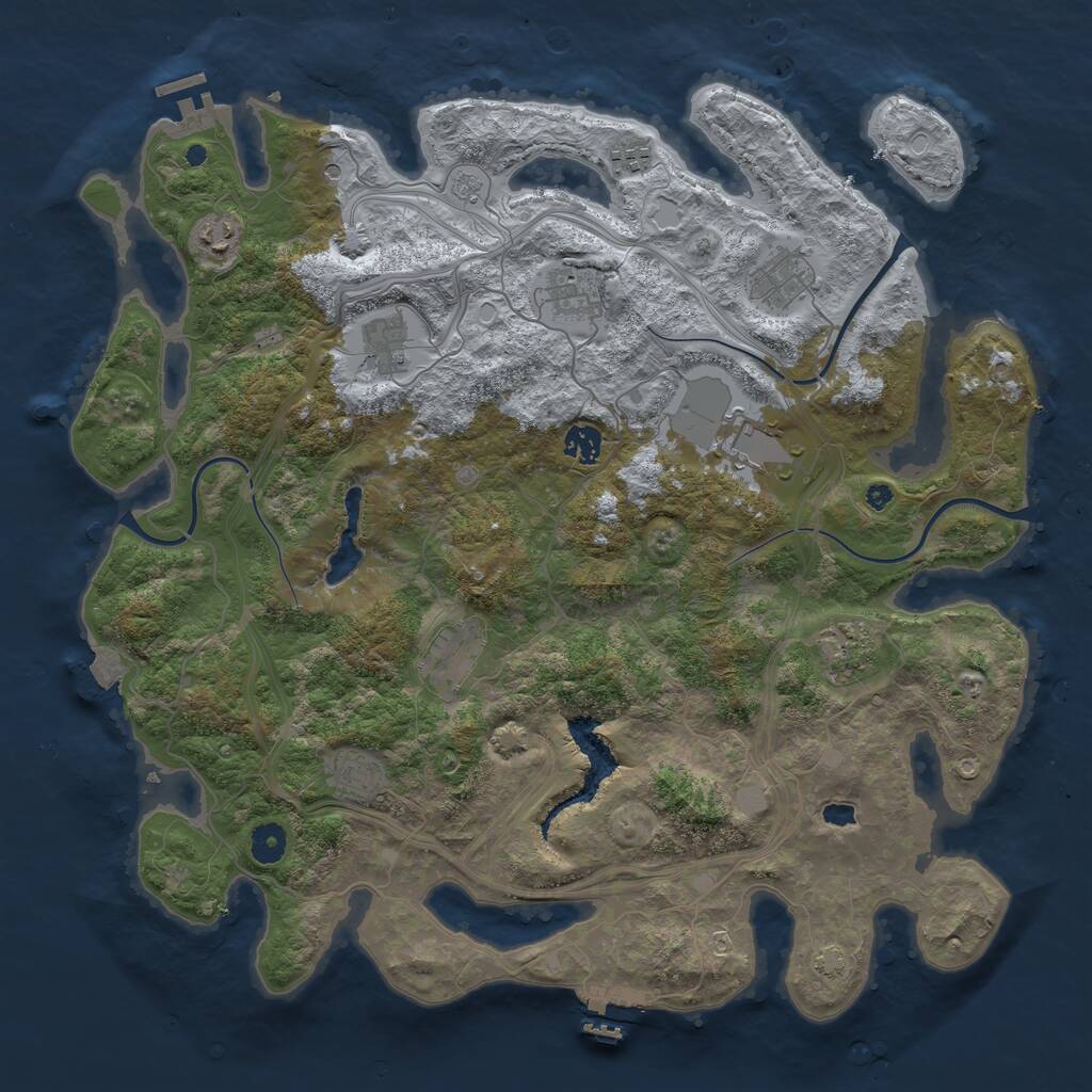 Rust Map: Procedural Map, Size: 4250, Seed: 69118269, 16 Monuments