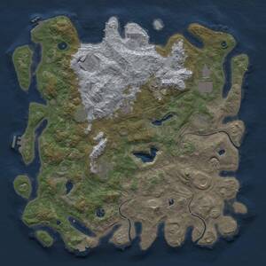 Thumbnail Rust Map: Procedural Map, Size: 4600, Seed: 4797197, 17 Monuments