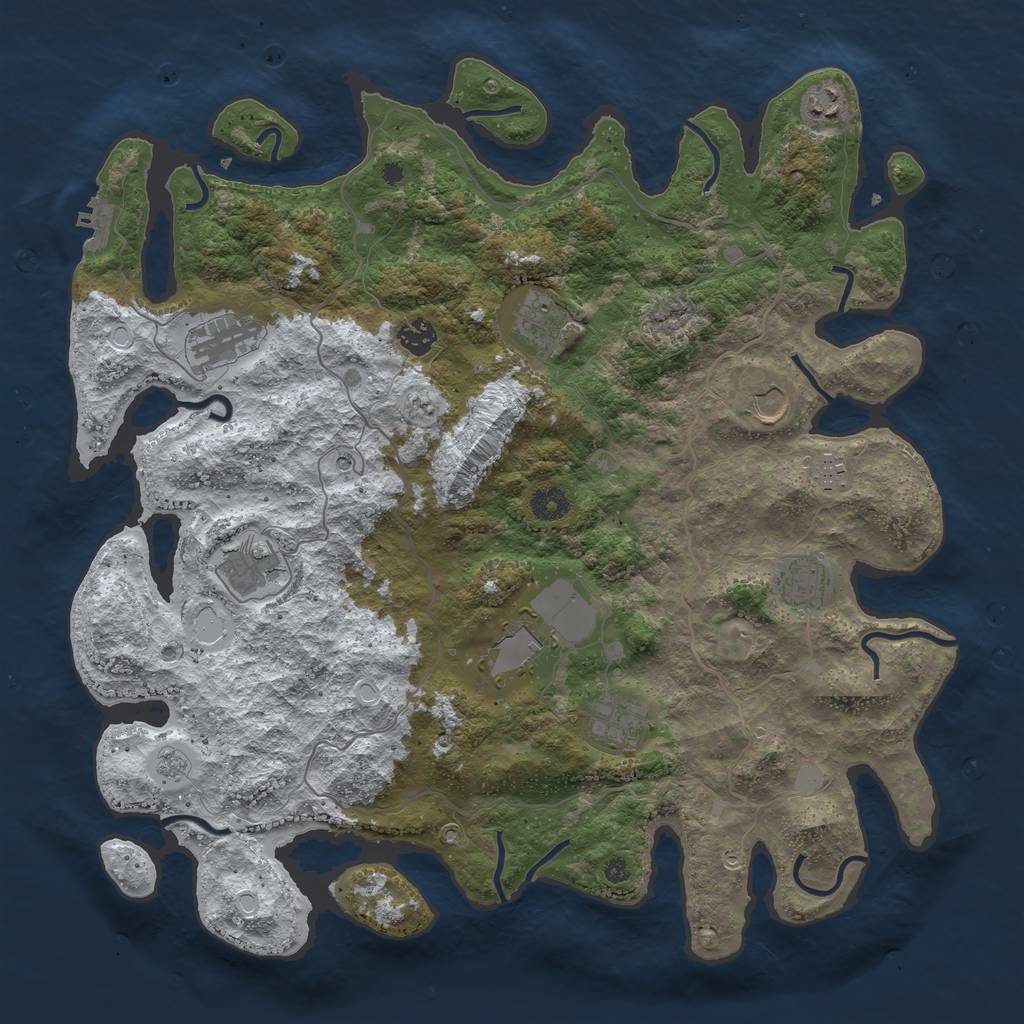 Rust Map: Procedural Map, Size: 4200, Seed: 159, 18 Monuments