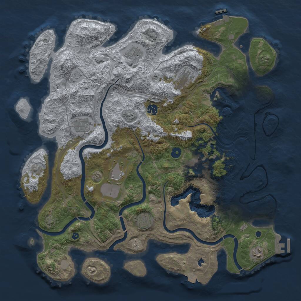 Rust Map: Procedural Map, Size: 4250, Seed: 1589811970, 15 Monuments