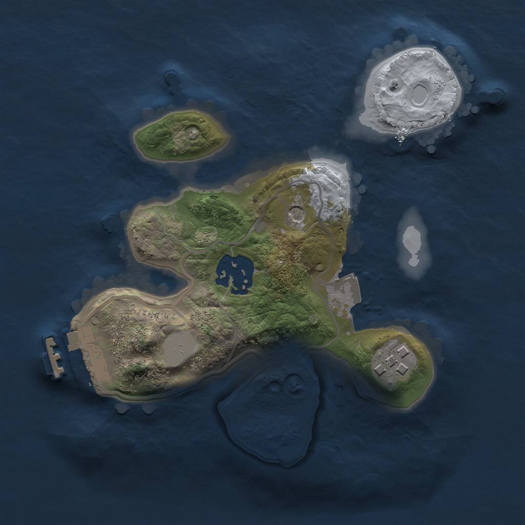 Rust Map: Procedural Map, Size: 2000, Seed: 114372441, 5 Monuments