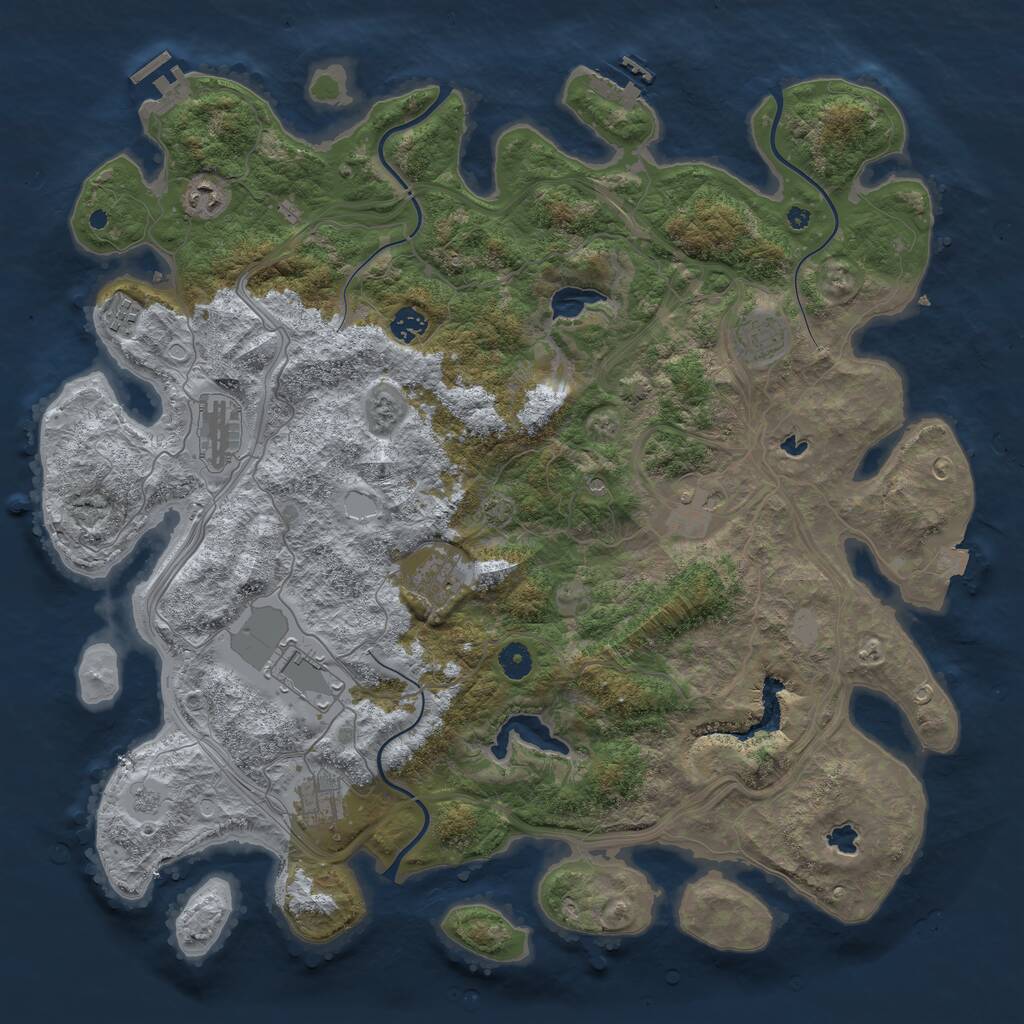 Rust Map: Procedural Map, Size: 4500, Seed: 31, 15 Monuments