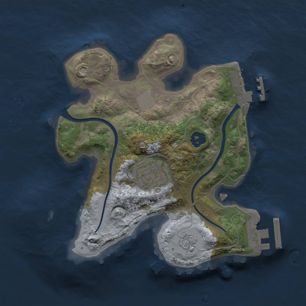 Rust Map: Procedural Map, Size: 2000, Seed: 67, 5 Monuments