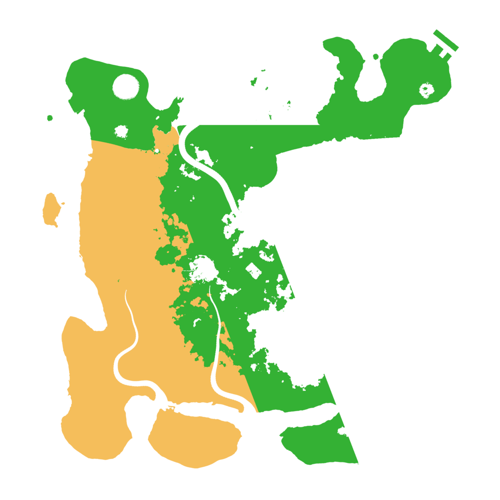 Biome Rust Map: Procedural Map, Size: 3500, Seed: 23468