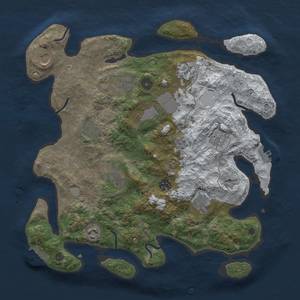 Thumbnail Rust Map: Procedural Map, Size: 3700, Seed: 113087020, 20 Monuments