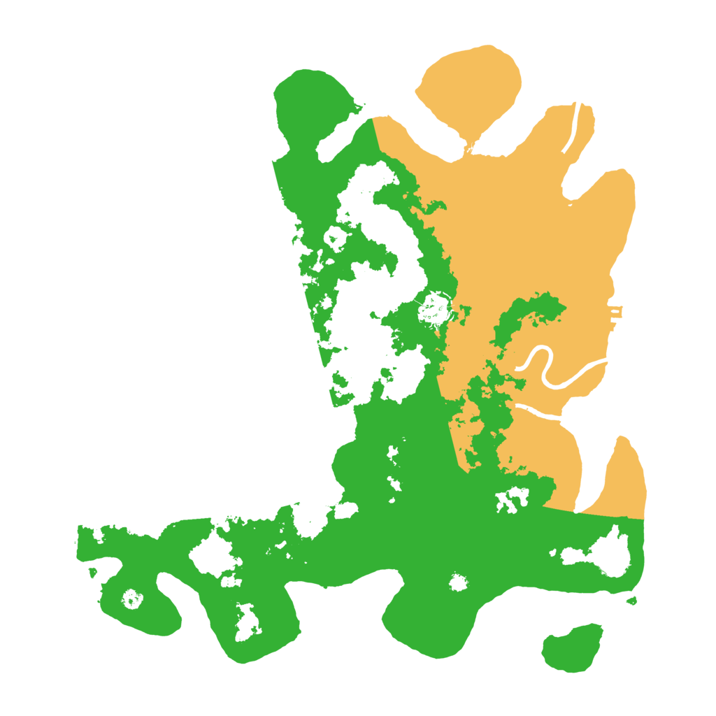 Biome Rust Map: Procedural Map, Size: 3700, Seed: 395603496
