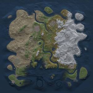 Thumbnail Rust Map: Procedural Map, Size: 3850, Seed: 1922125542, 14 Monuments
