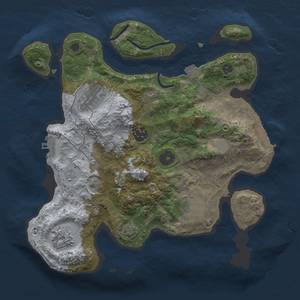 Thumbnail Rust Map: Procedural Map, Size: 3000, Seed: 1000, 12 Monuments