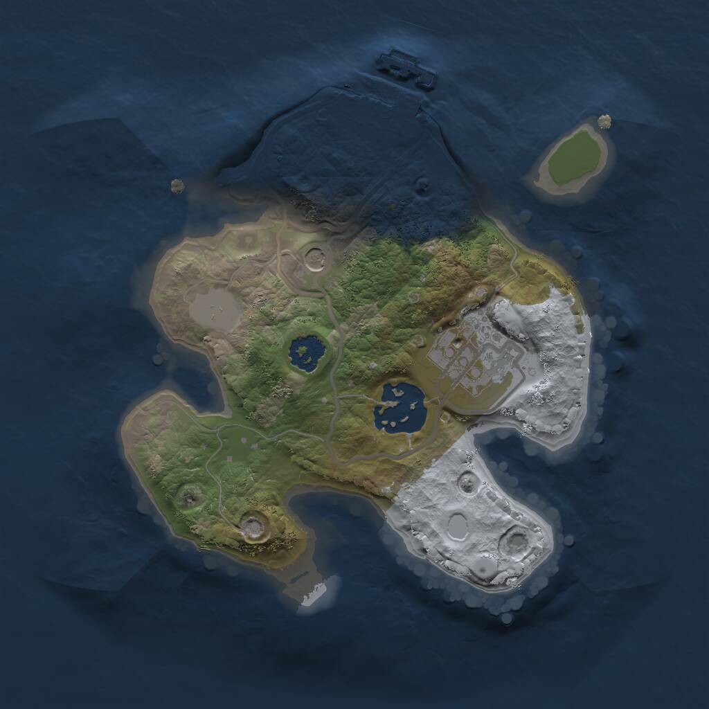 Rust Map: Procedural Map, Size: 2000, Seed: 233899338, 5 Monuments