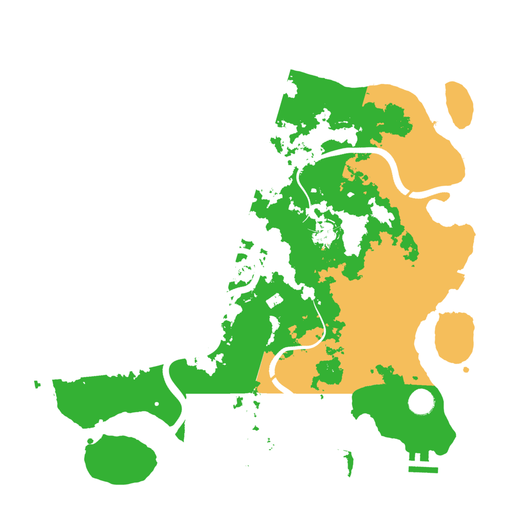 Biome Rust Map: Procedural Map, Size: 3600, Seed: 2834445