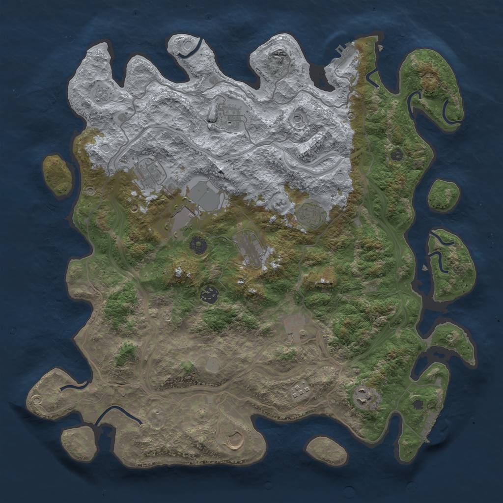 Rust Map: Procedural Map, Size: 4250, Seed: 238861972, 17 Monuments