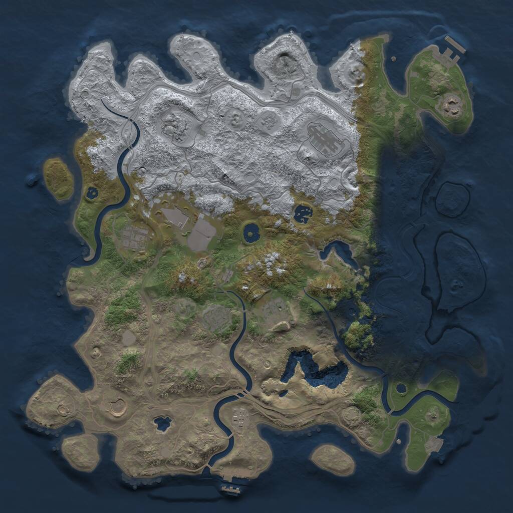 Rust Map: Procedural Map, Size: 4250, Seed: 238861972, 16 Monuments