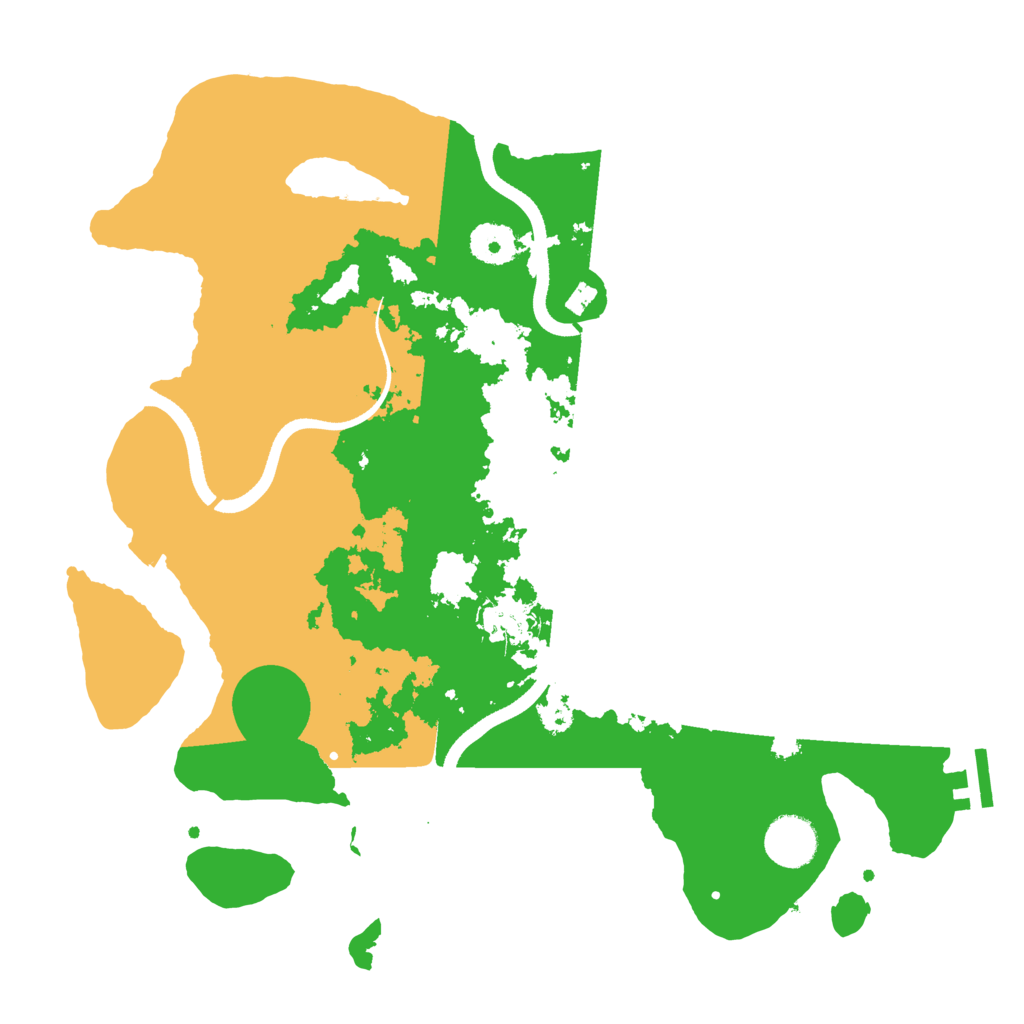 Biome Rust Map: Procedural Map, Size: 3500, Seed: 102225