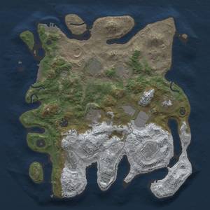 Thumbnail Rust Map: Procedural Map, Size: 3500, Seed: 1306464561, 19 Monuments