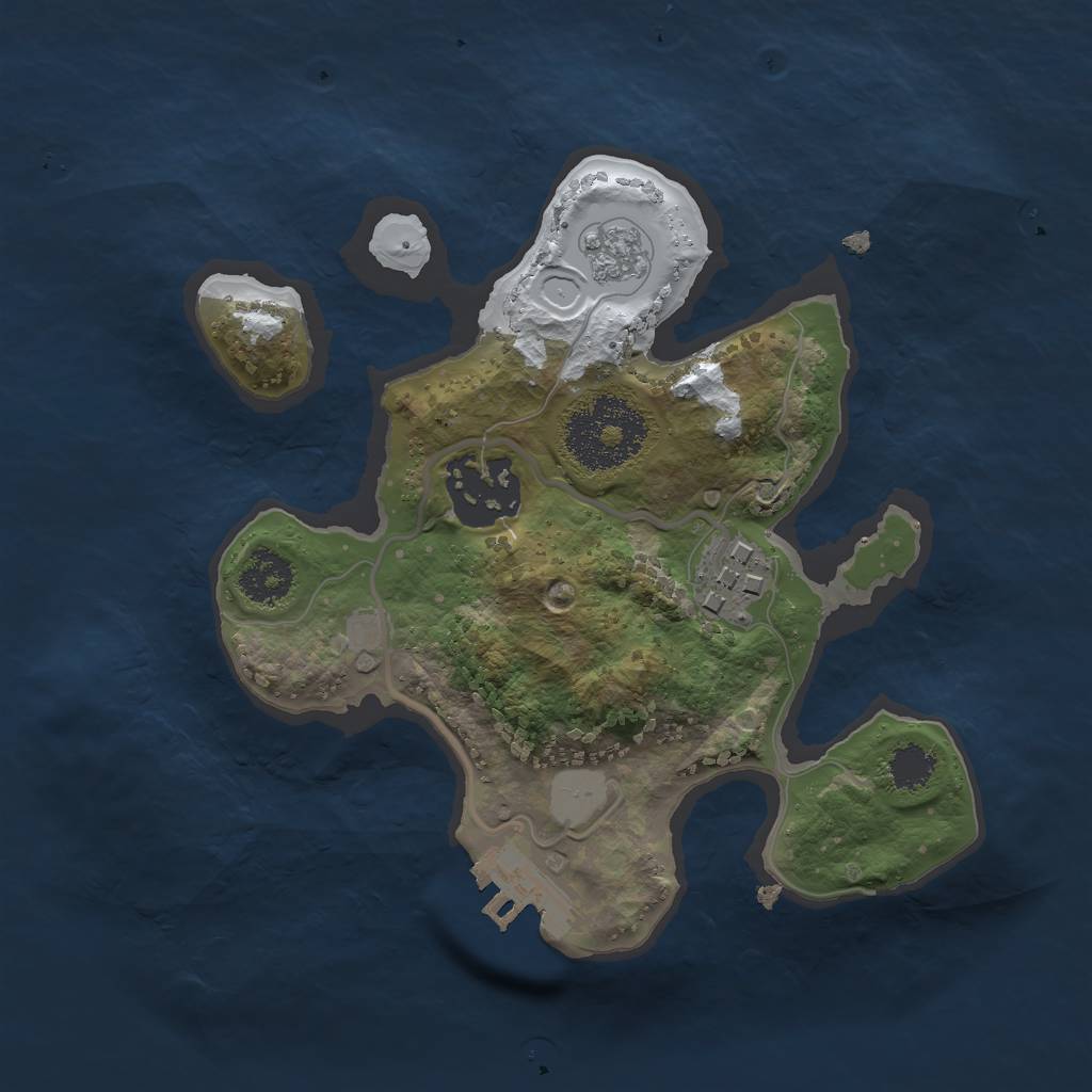 Rust Map: Procedural Map, Size: 2150, Seed: 42154242, 9 Monuments