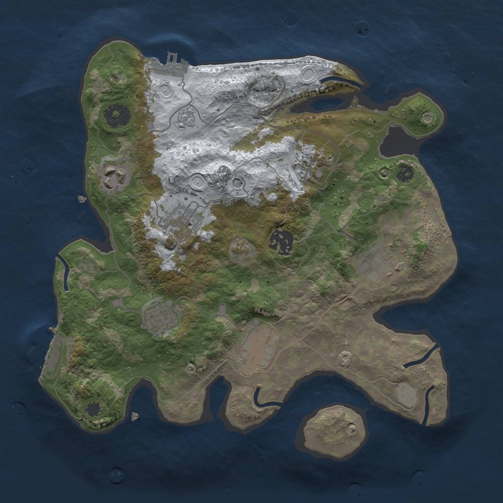 Rust Map: Procedural Map, Size: 3000, Seed: 217970601, 16 Monuments