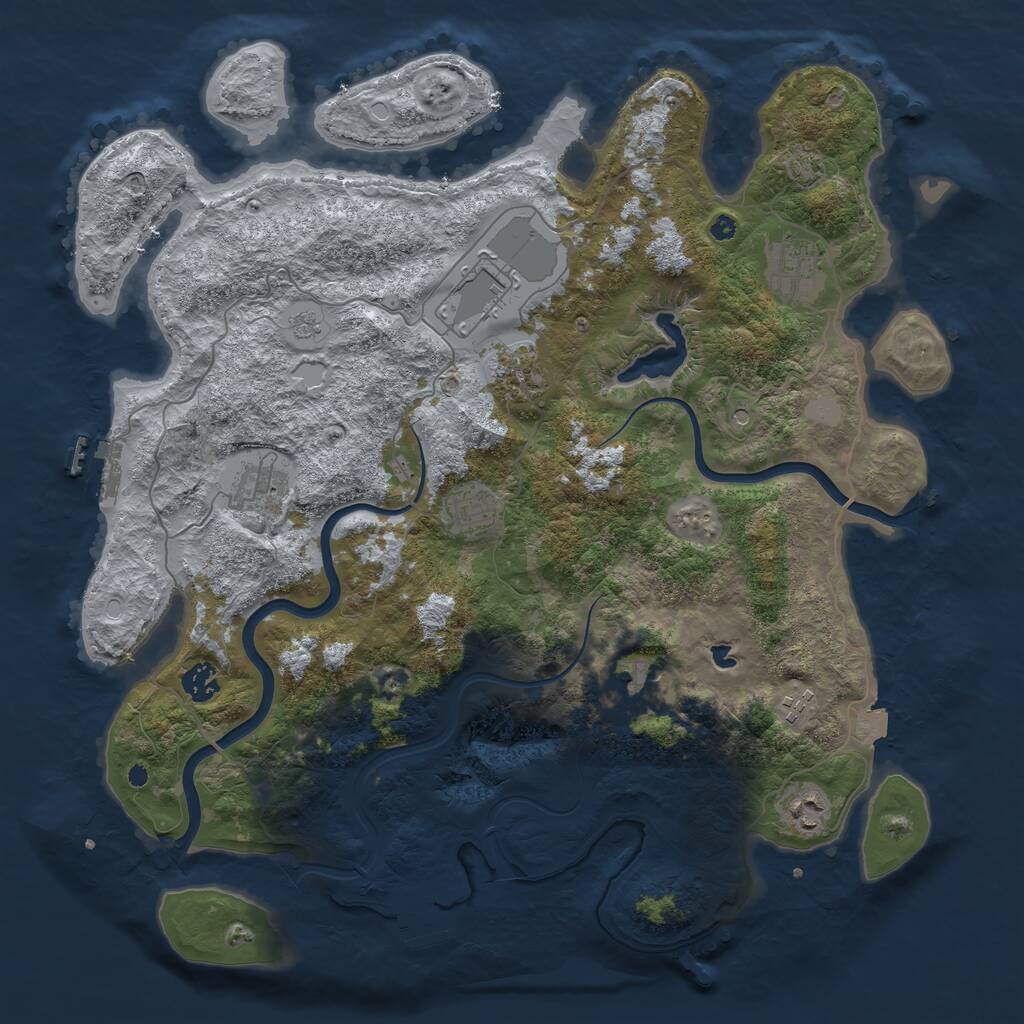 Rust Map: Procedural Map, Size: 4100, Seed: 509230198, 15 Monuments