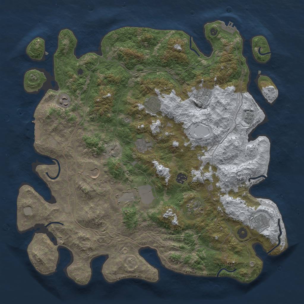 Rust Map: Procedural Map, Size: 4250, Seed: 20220505, 19 Monuments