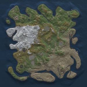 Thumbnail Rust Map: Procedural Map, Size: 4000, Seed: 252129, 18 Monuments