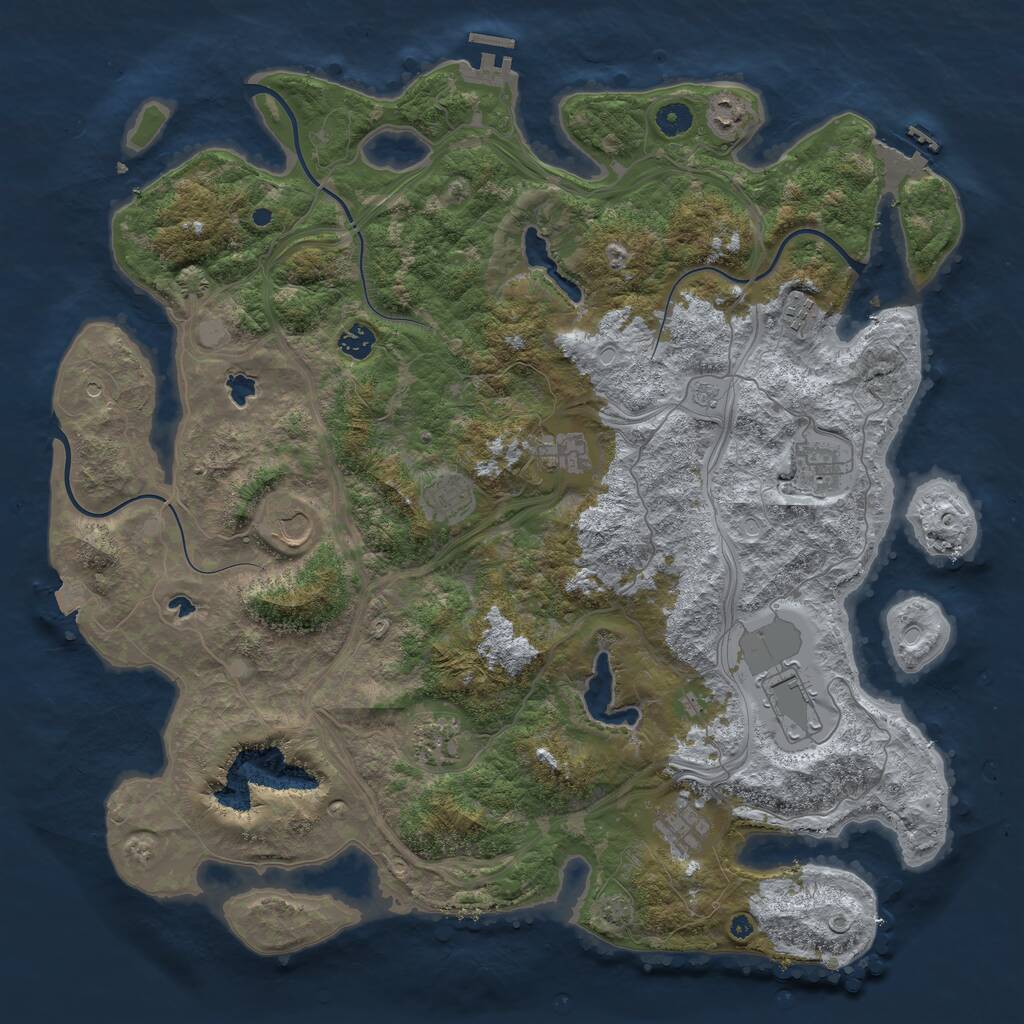 Rust Map: Procedural Map, Size: 4500, Seed: 2021080796, 16 Monuments
